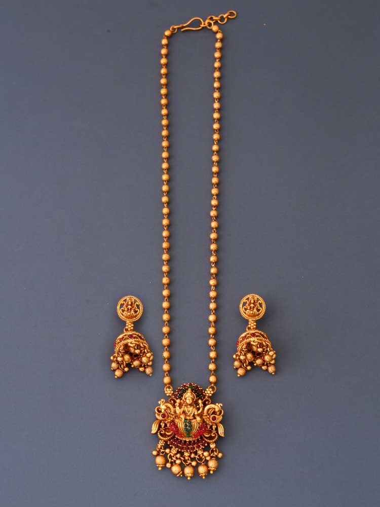 Golden Satyabhama Temple Jewellery Set - New Arrival