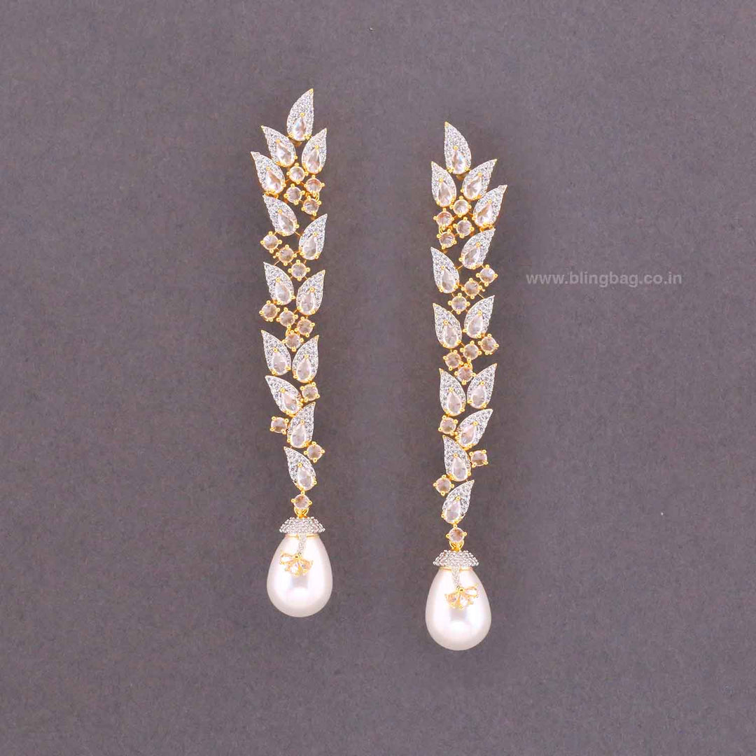 Golden Scilla Zirconia Danglers