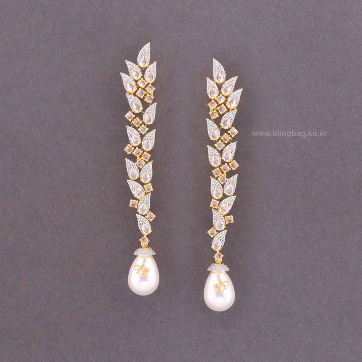 Golden Scilla Zirconia Danglers