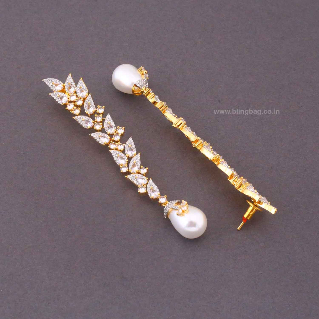 Golden Scilla Zirconia Danglers