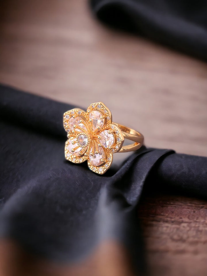 Golden Selah Zirconia Ring