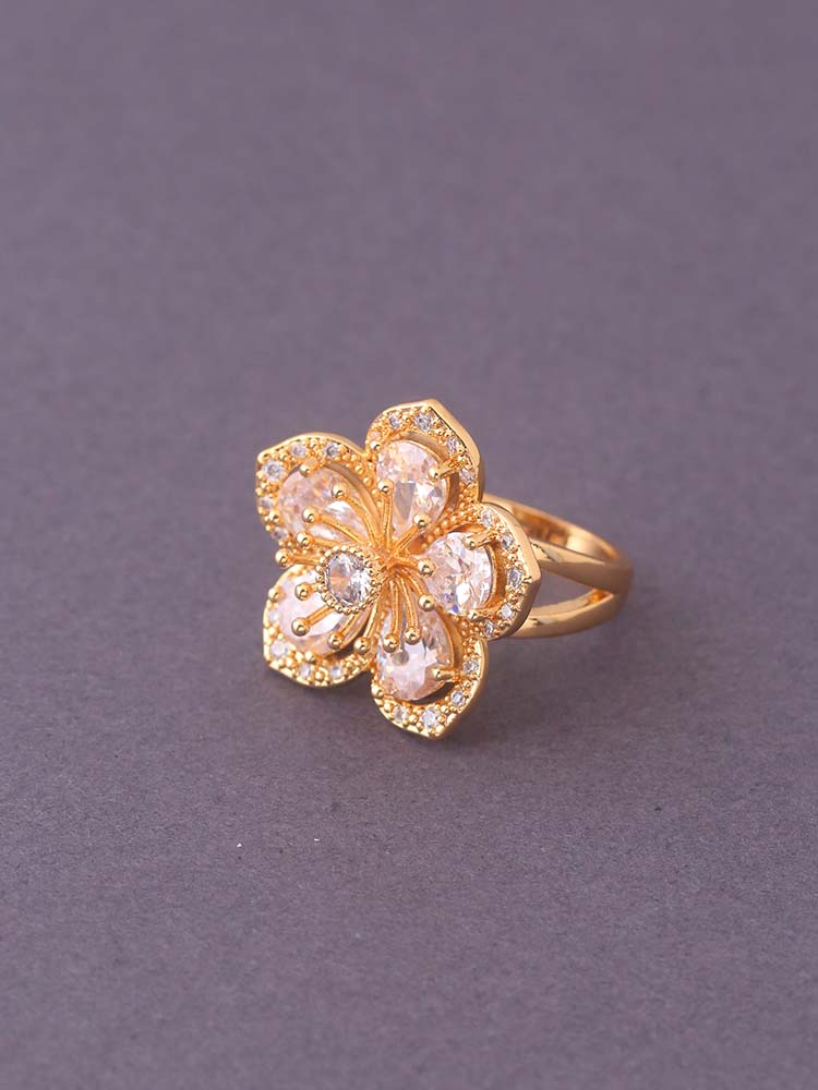 Golden Selah Zirconia Ring