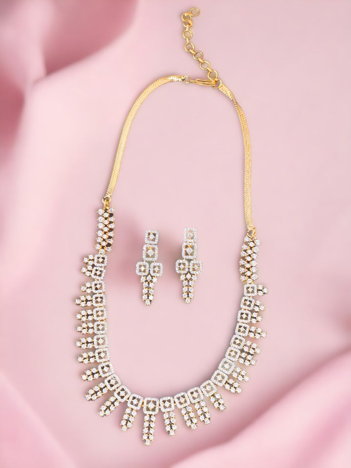 Golden Selene Zirconia Jewellery Set