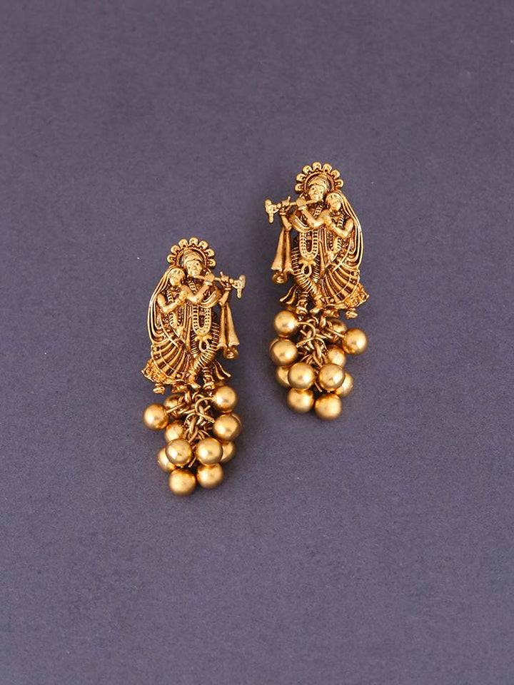 Golden Shailaputri Temple Danglers