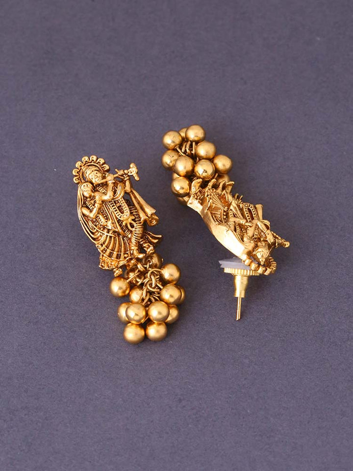 Golden Shailaputri Temple Danglers