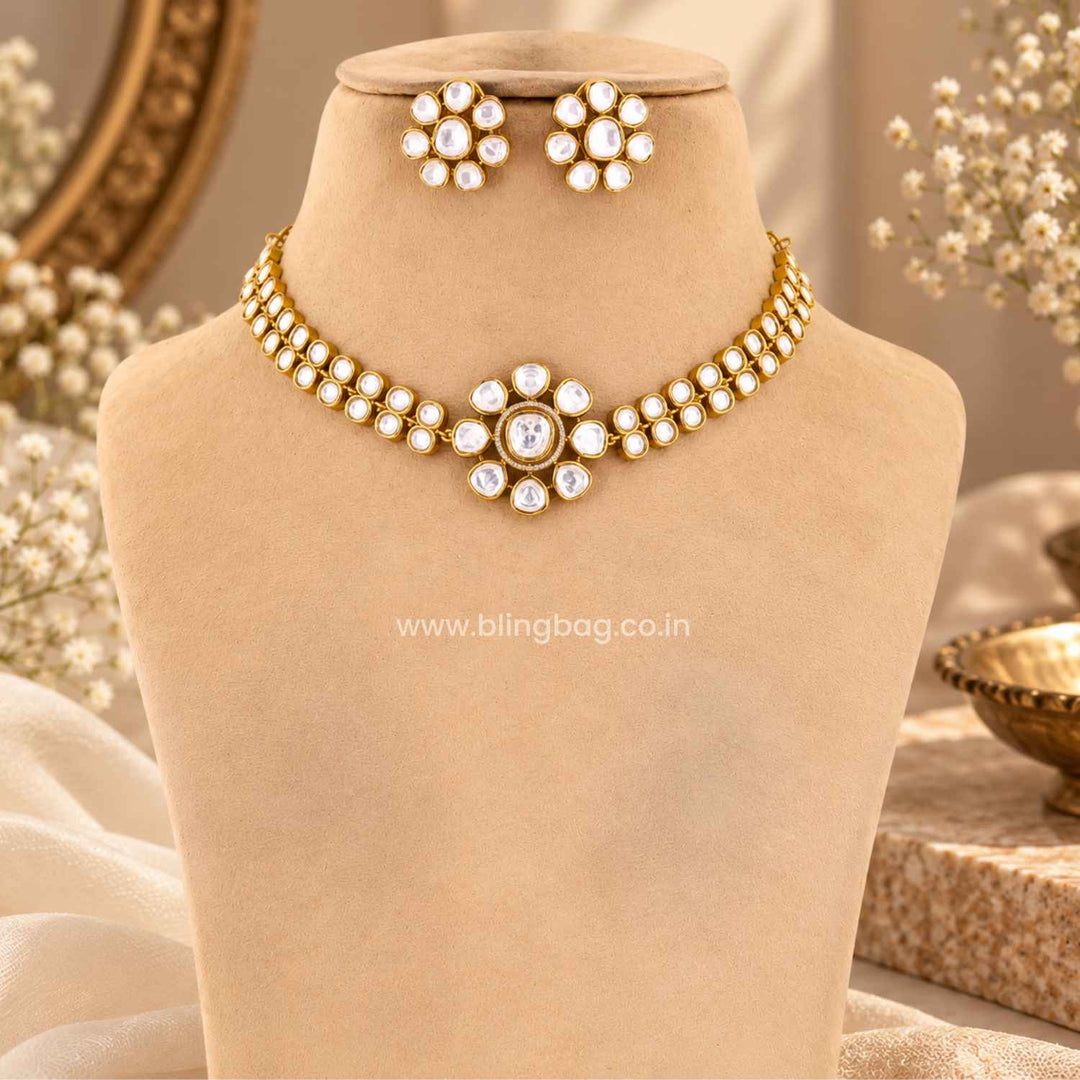 Golden Shaivya Antique Jewellery Set- New Arrival