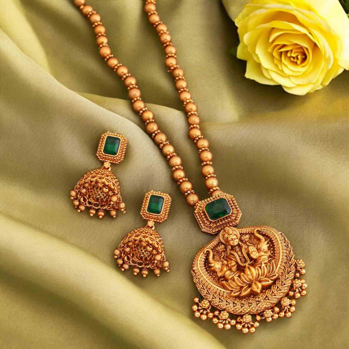Golden Shantha Temple Jewellery Set- New Arrival