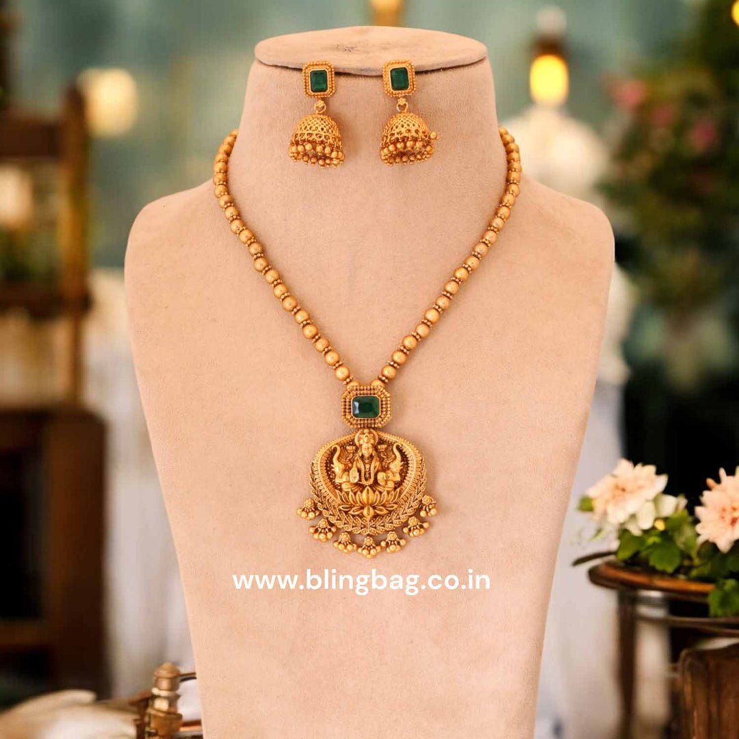 Golden Shantha Temple Jewellery Set- New Arrival