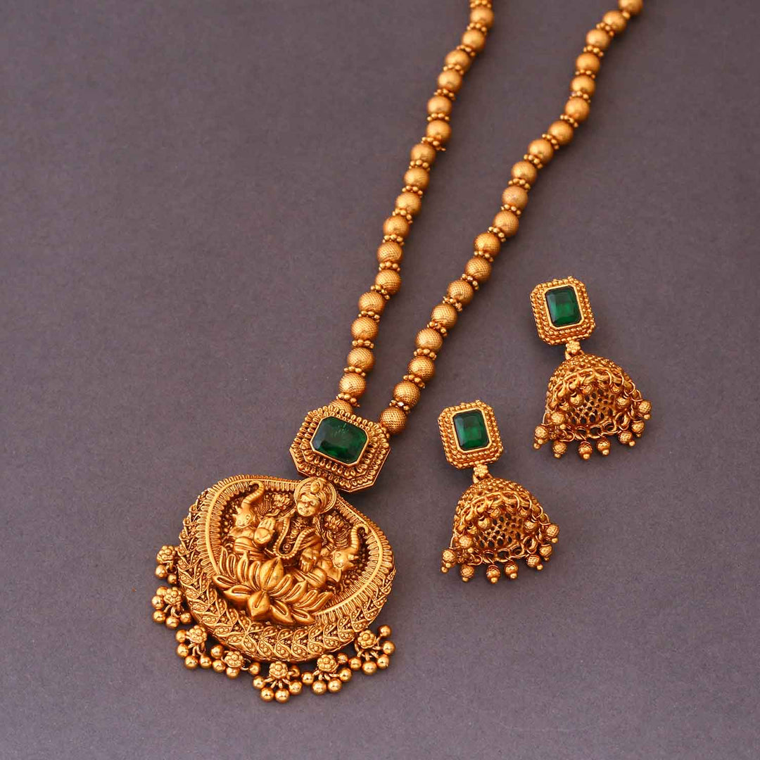 Golden Shantha Temple Jewellery Set- New Arrival