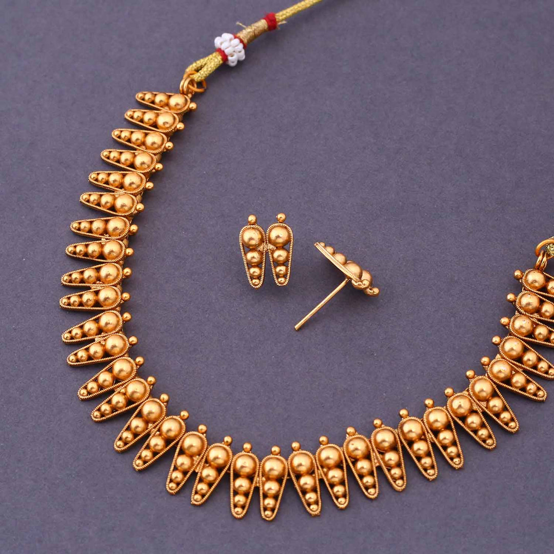 Golden Shanu Antique Jewellery Set - New Arrival