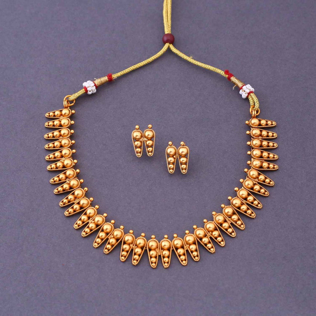 Golden Shanu Antique Jewellery Set - New Arrival