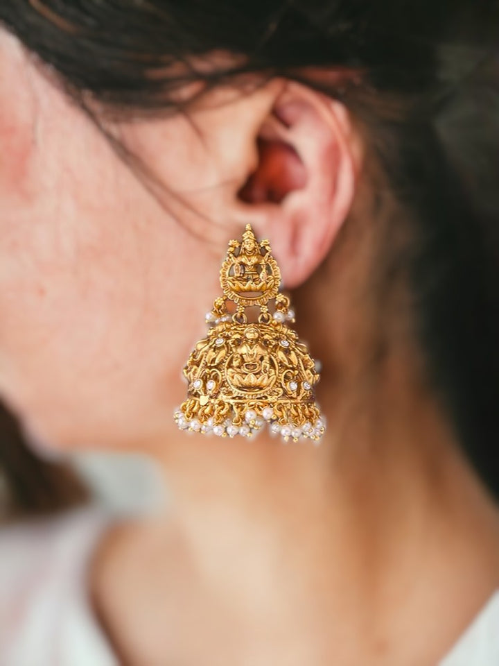 Golden Sheetla Temple Jhumkis