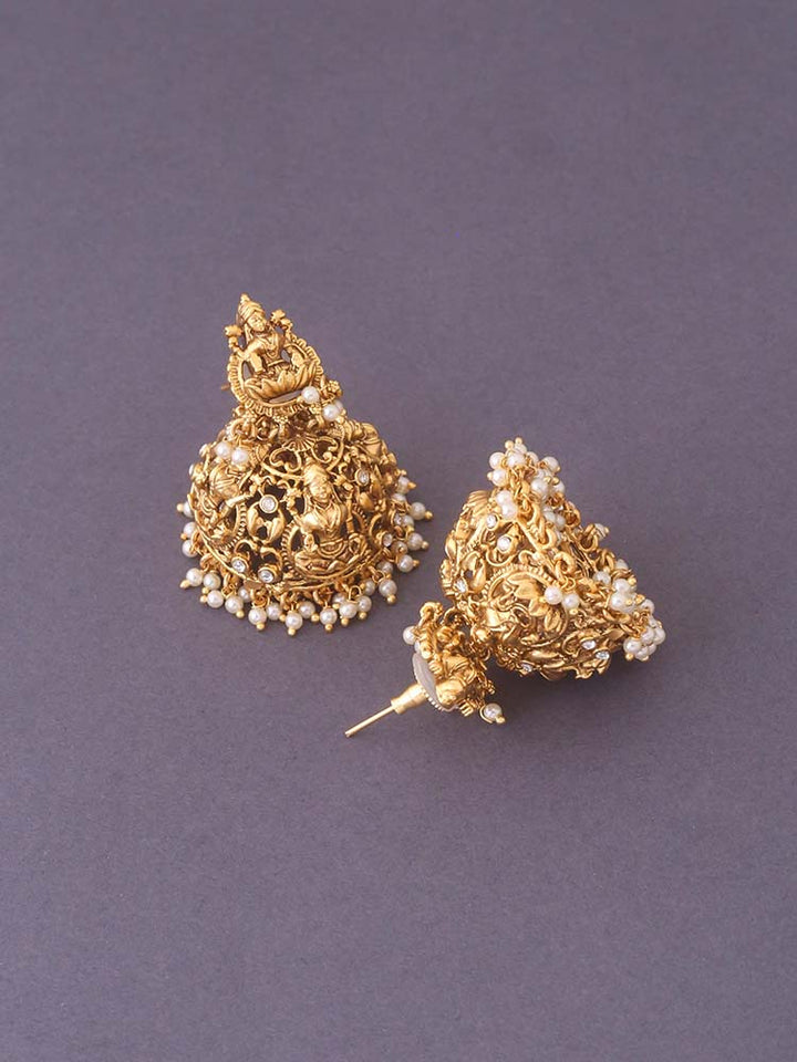 Golden Sheetla Temple Jhumkis