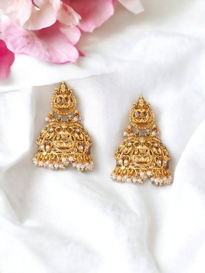 Golden Sheetla Temple Jhumkis