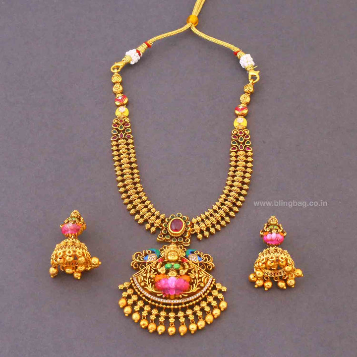 Golden Shreepati Temple Jewellery Set- New Arrivals