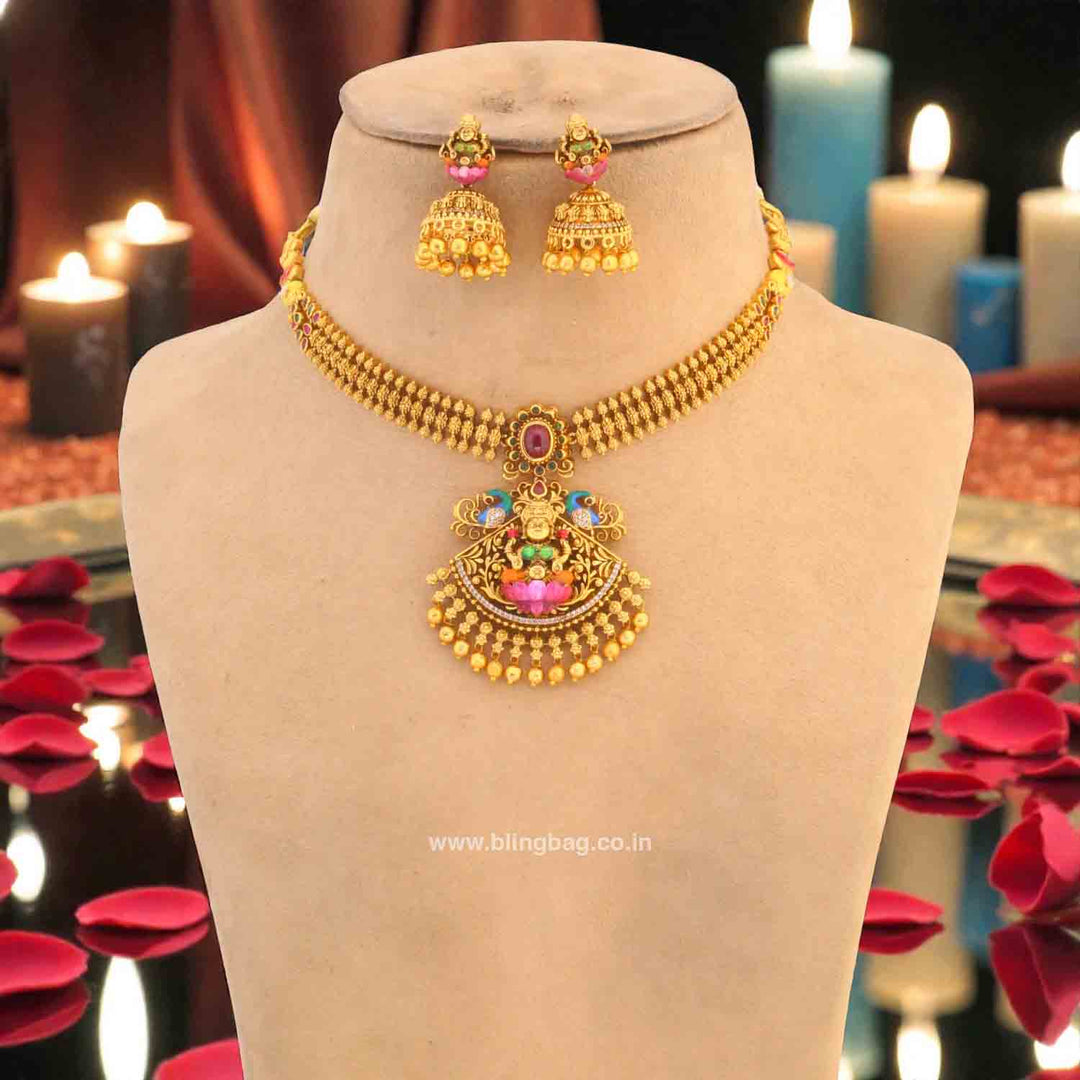 Golden Shreepati Temple Jewellery Set- New Arrivals