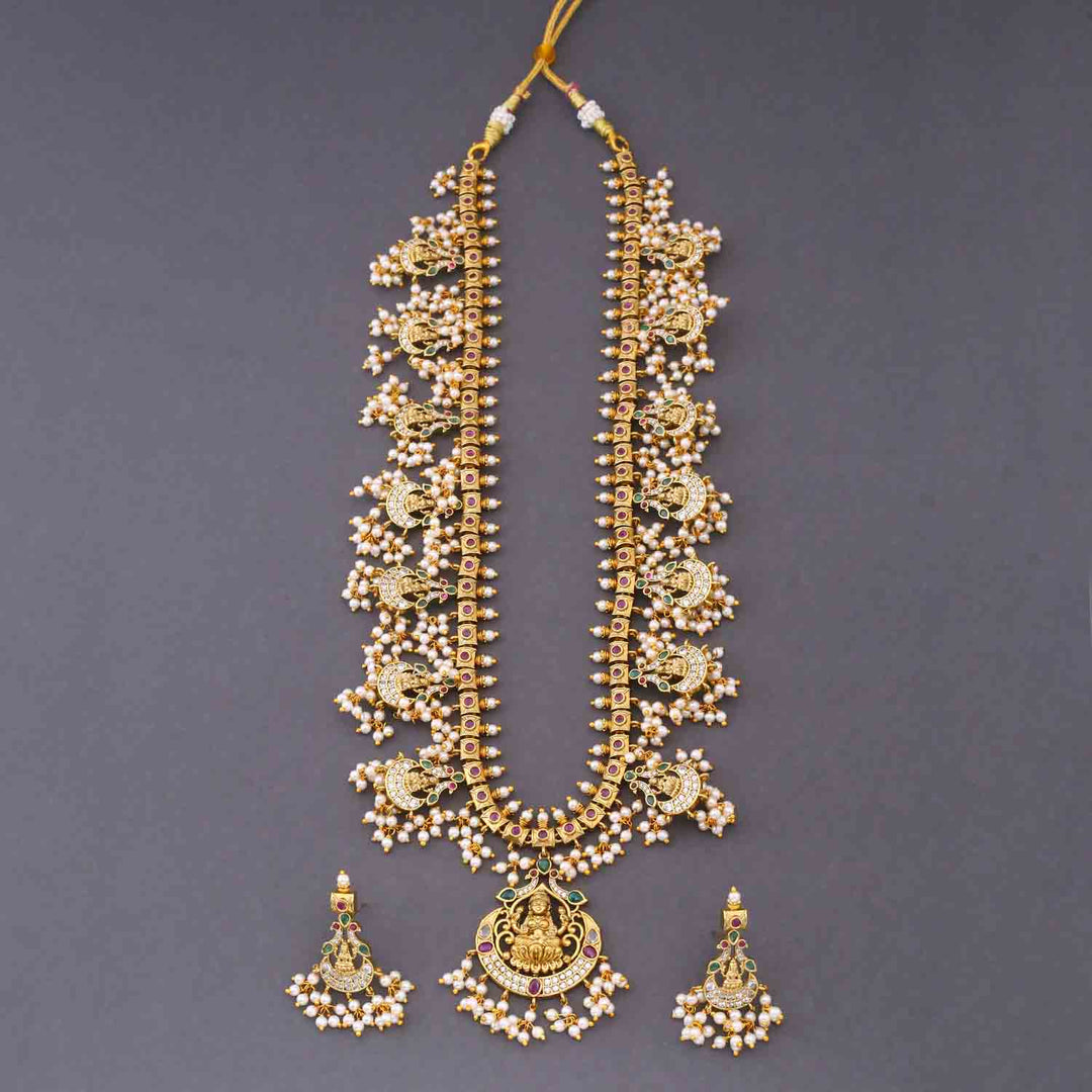 Golden Shresti Temple Jewellery Set- New Arrival
