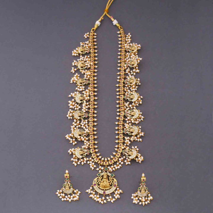 Golden Shresti Temple Jewellery Set- New Arrival