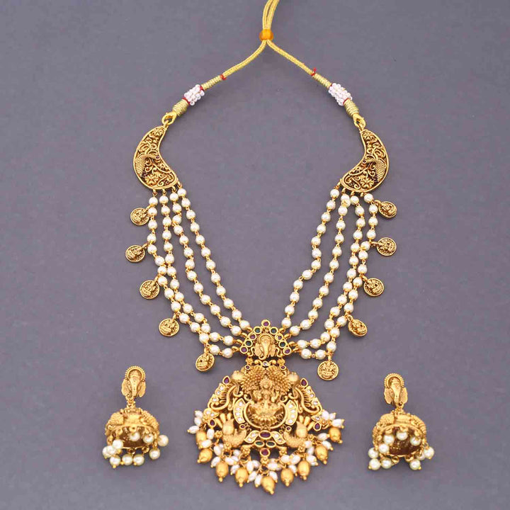 Golden Shringara Temple Jewellery Set - New Arrival