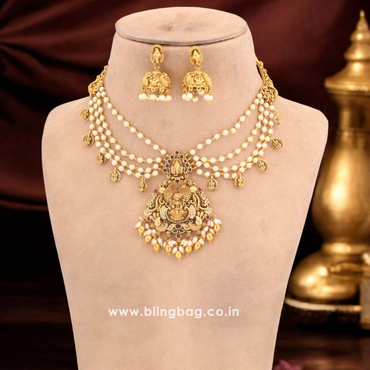 Golden Shringara Temple Jewellery Set - New Arrival