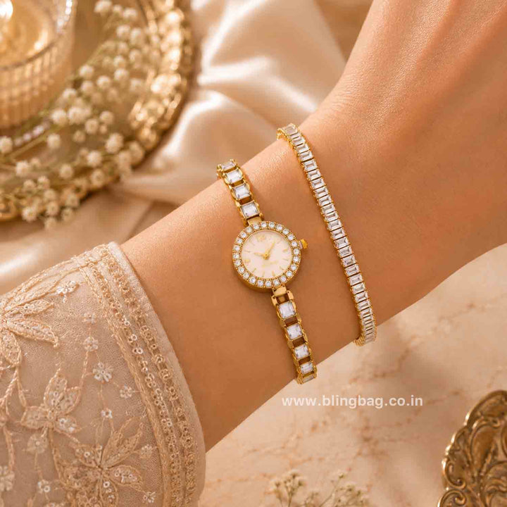 Golden  Shriya Bracelet Watch
