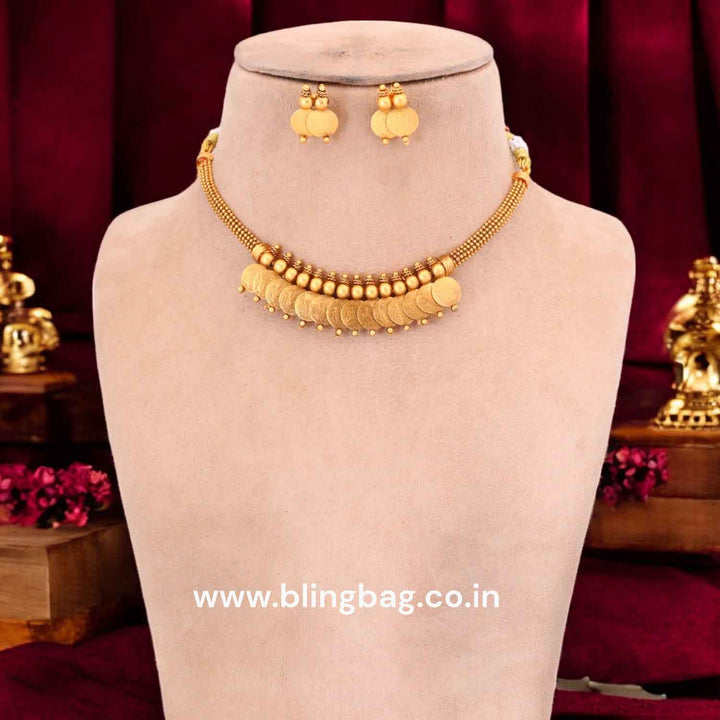 Golden Shubhada Temple Jewellery Set- New Arrival