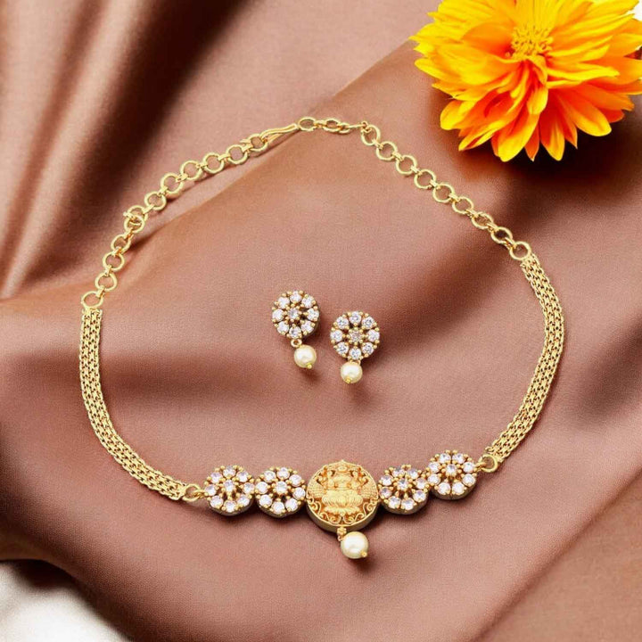 Golden Siddhika Temple Jewellery Set - New Arrival