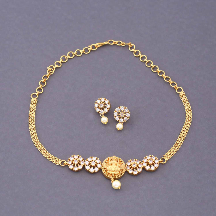 Golden Siddhika Temple Jewellery Set - New Arrival