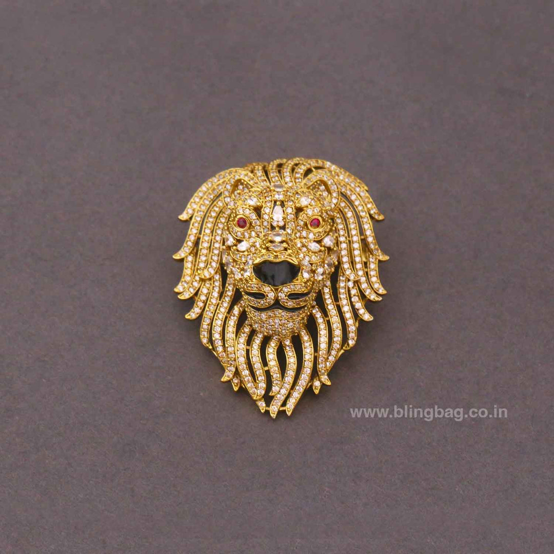 Golden Simba Victorian Brooch