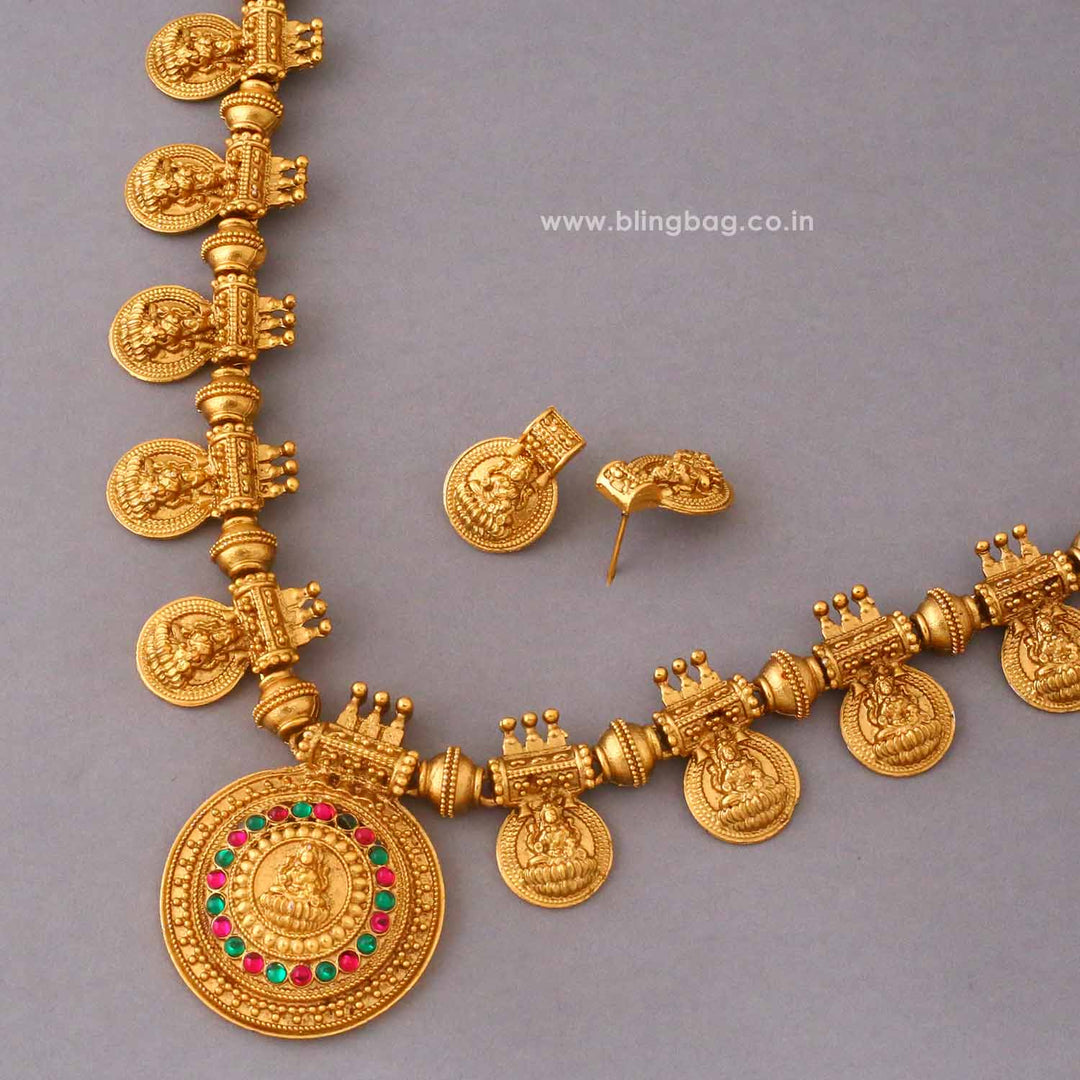 Golden Sitadevi Temple Jewellery Set- New Arrival