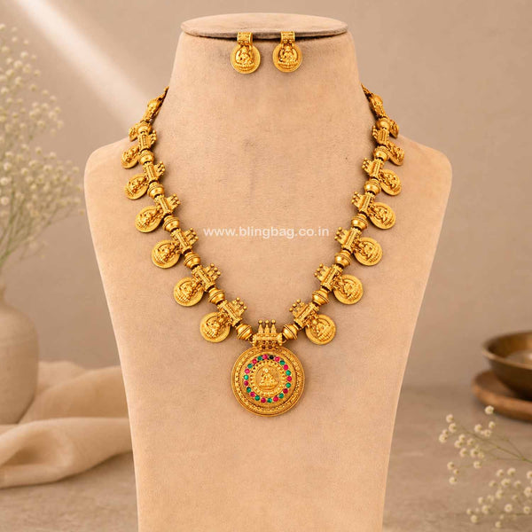 Golden Sitadevi Temple Jewellery Set- New Arrival