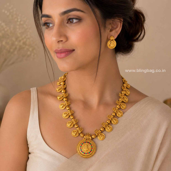 Golden Sitadevi Temple Jewellery Set- New Arrival