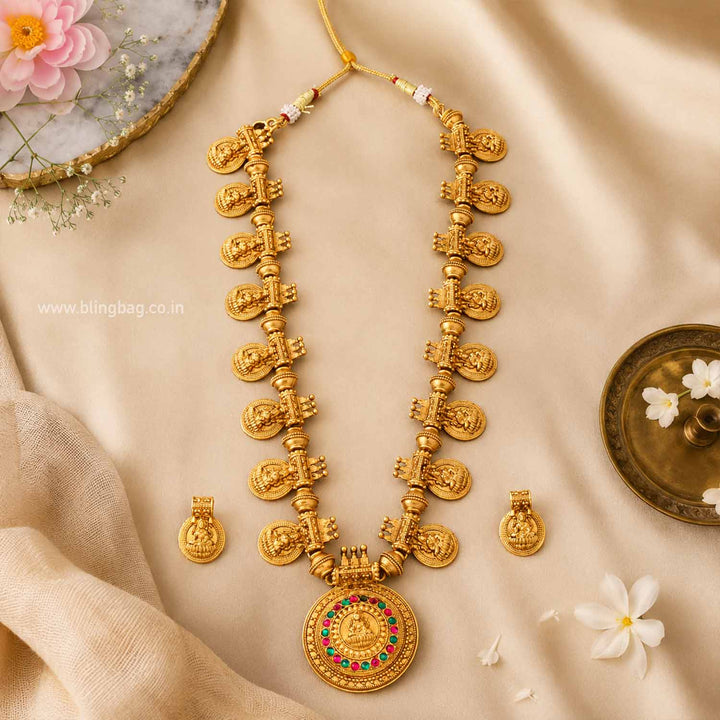 Golden Sitadevi Temple Jewellery Set- New Arrival