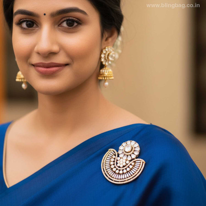 Golden Spirro Brooch