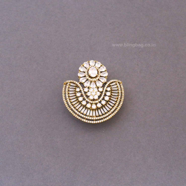 Golden Spirro Brooch