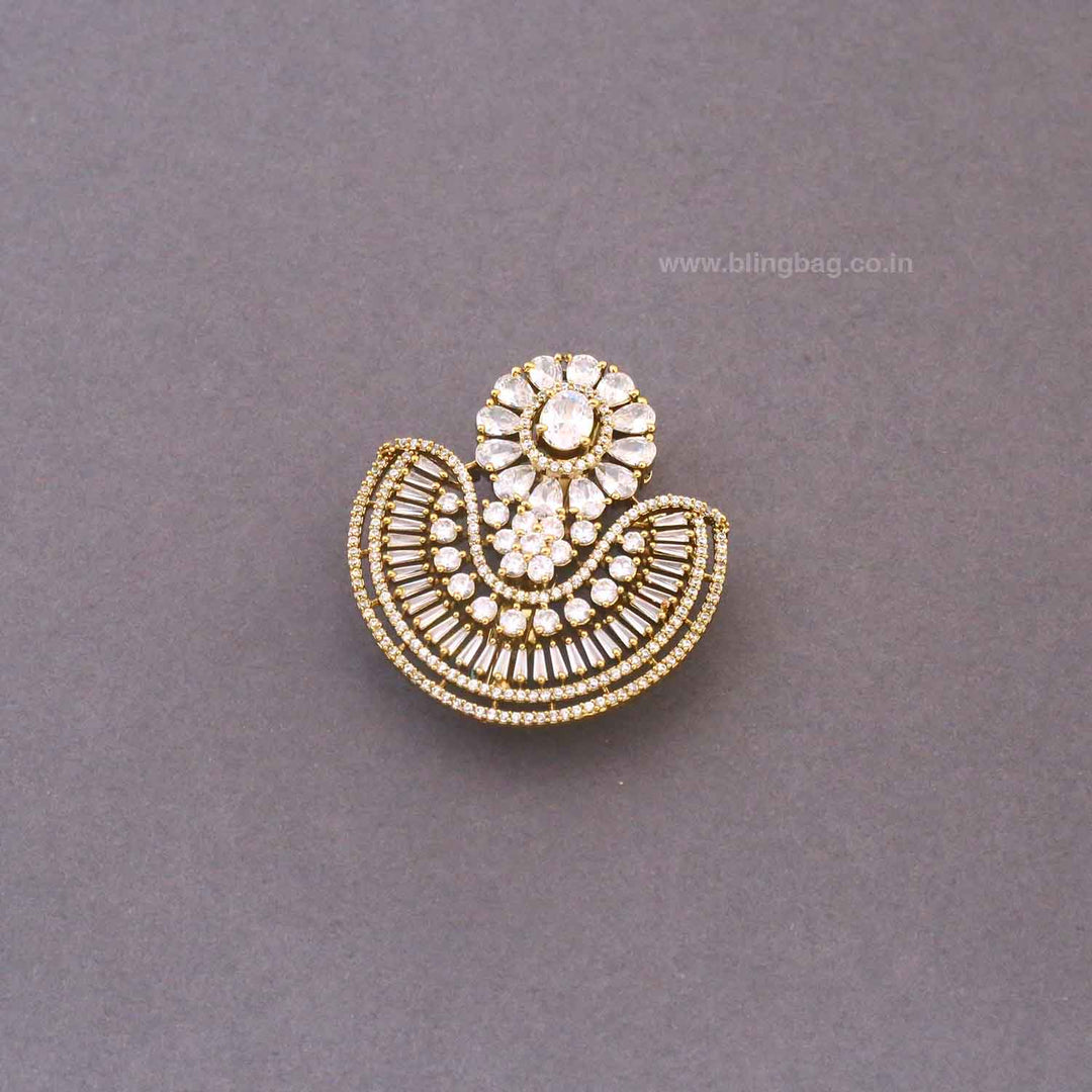 Golden Spirro Brooch