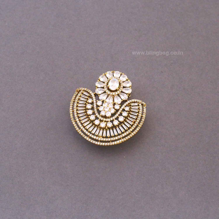 Golden Spirro Brooch