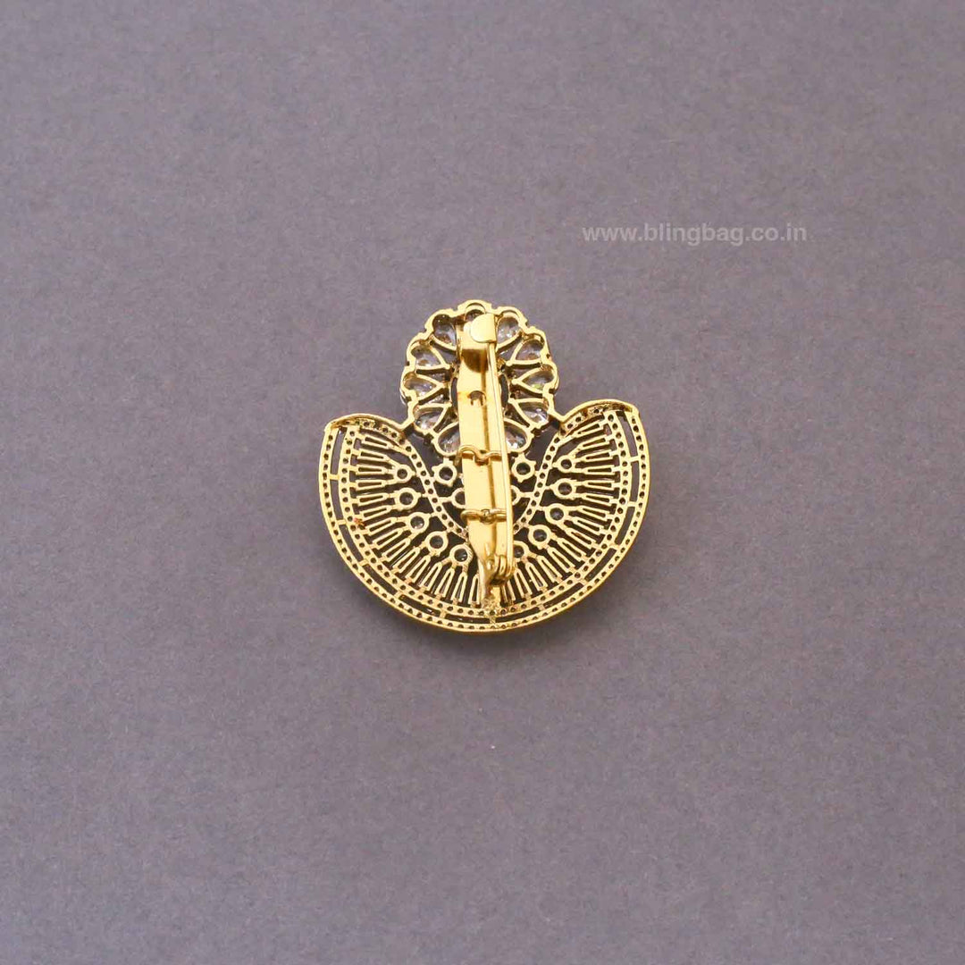 Golden Spirro Brooch