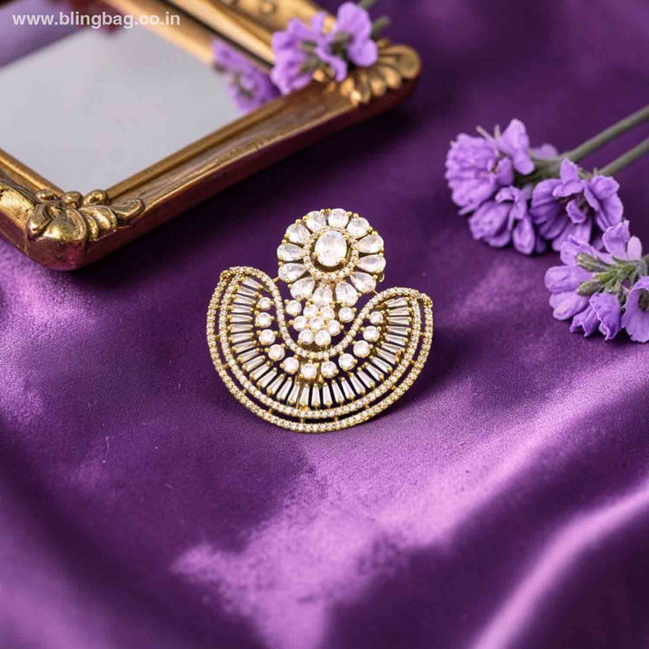 Golden Spirro Brooch