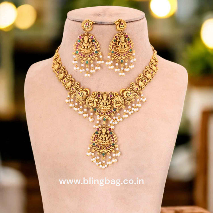 Golden Sridevyai Temple Jewellery Set- New Arrival