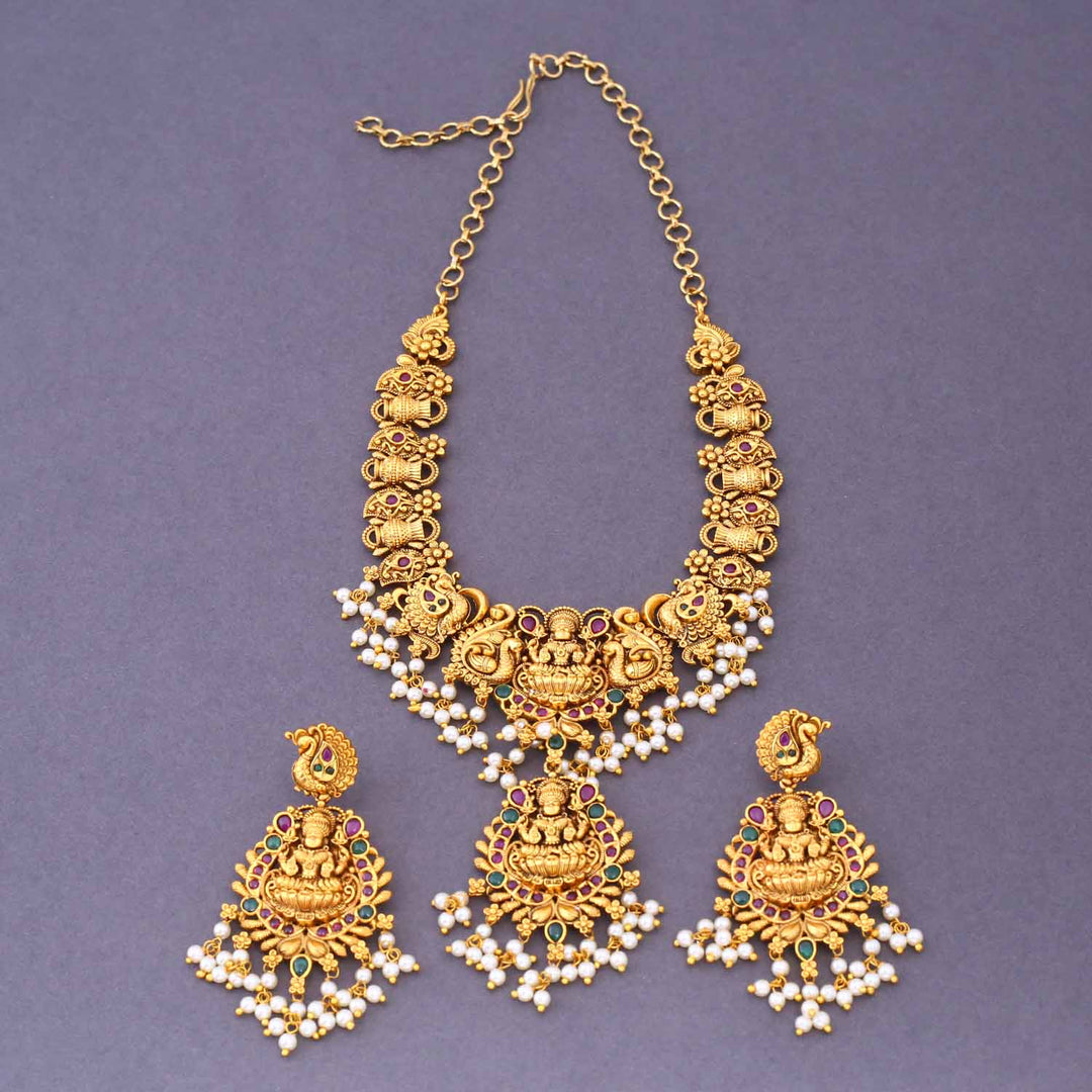 Golden Sridevyai Temple Jewellery Set- New Arrival