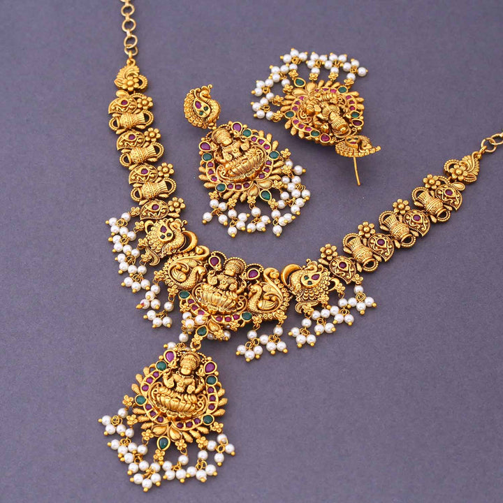 Golden Sridevyai Temple Jewellery Set- New Arrival