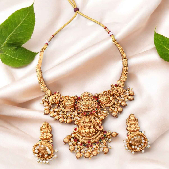 Golden Srishti Hasli Temple Jewellery Set- New Arrival