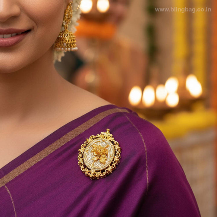 Golden Stag Vintage Brooch