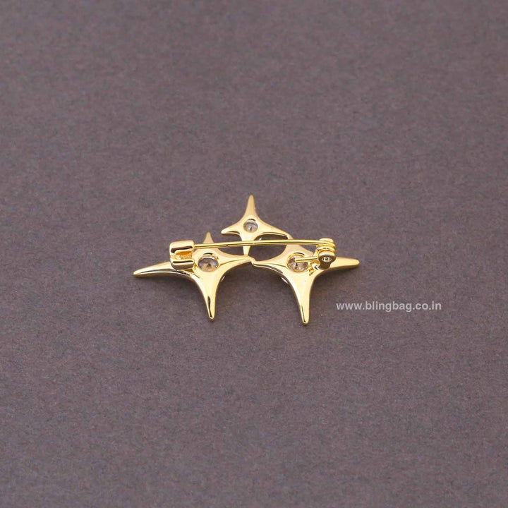 Golden Star Glow Brooch