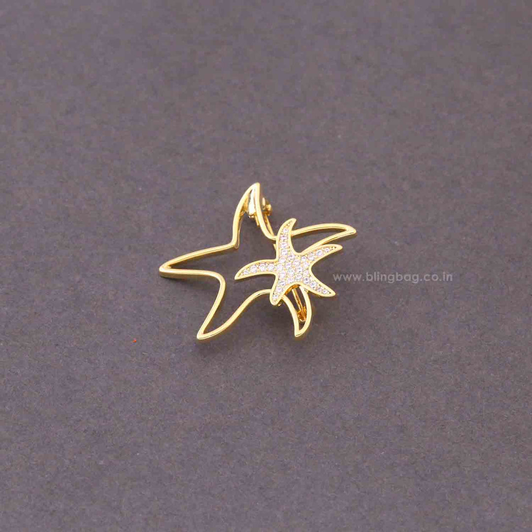 Golden Starleaf Brooch