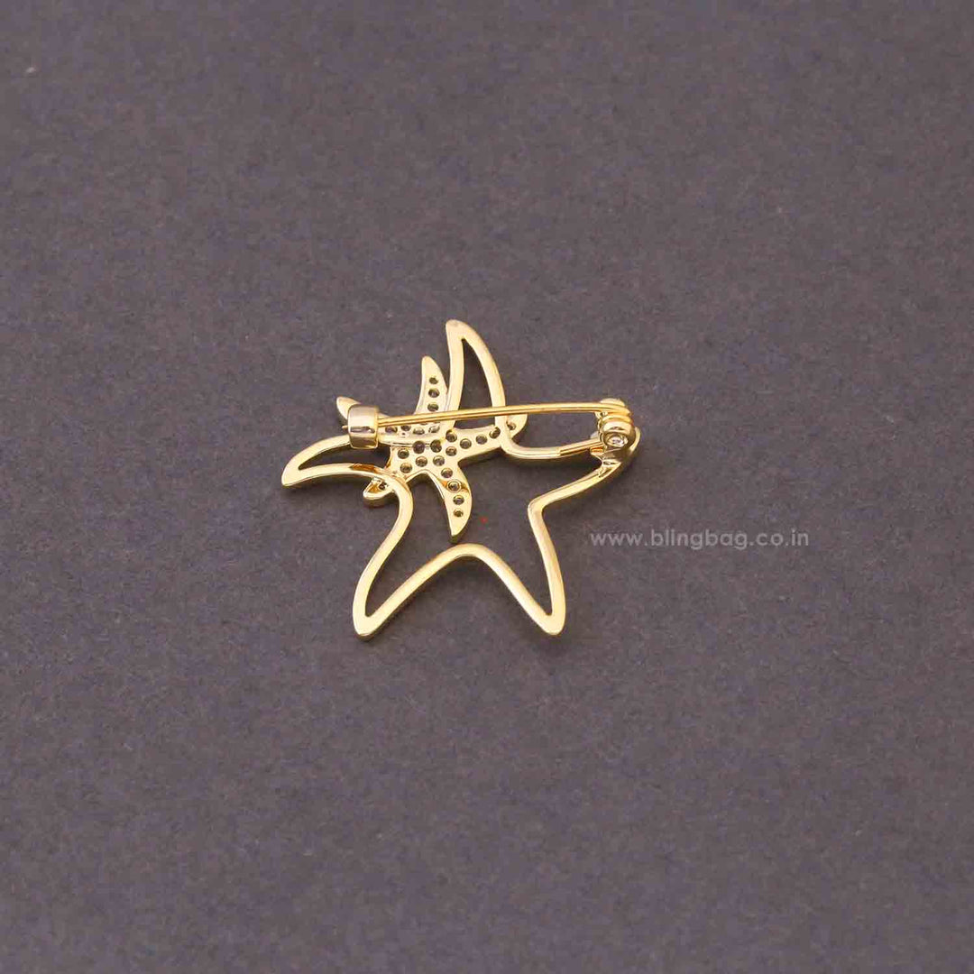 Golden Starleaf Brooch