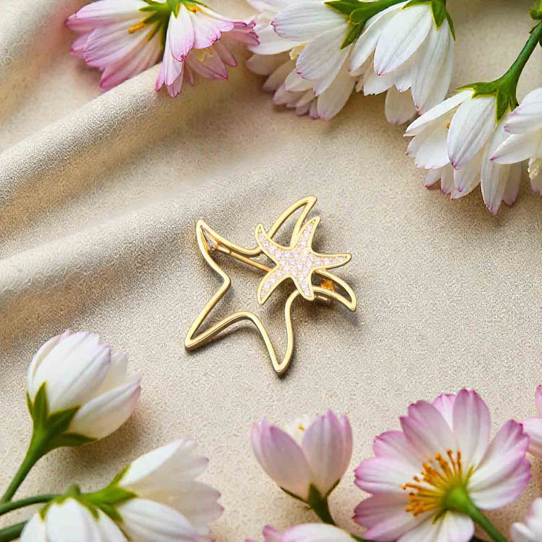 Golden Starleaf Brooch