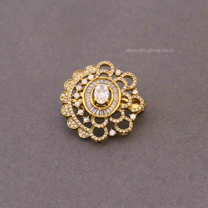 Golden Stellar Sparkle Brooch