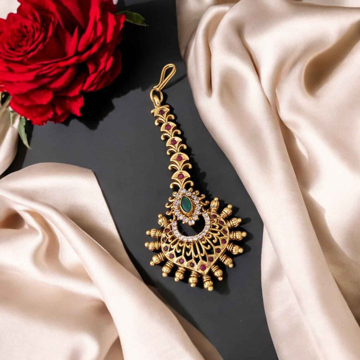 Golden Subhadra Maang Tikka